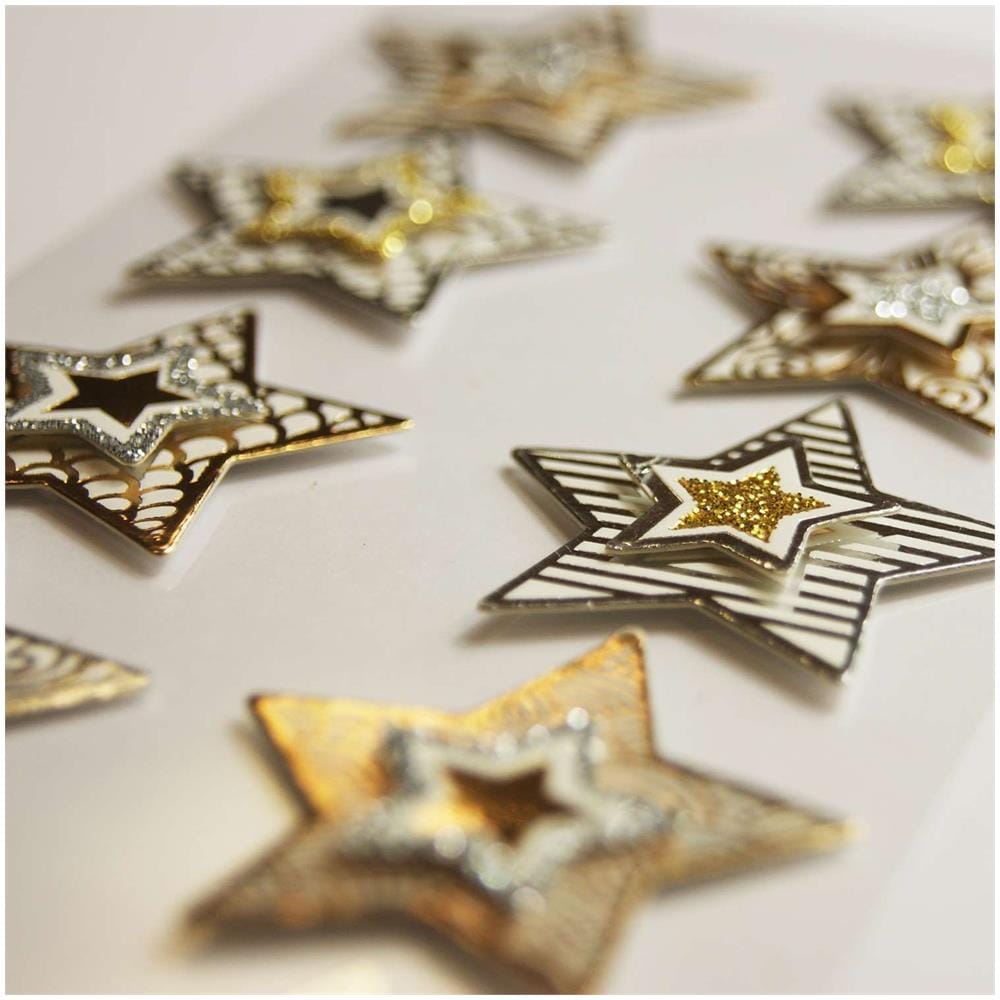 Adesivi Natalizi - Stelle Glitterate - Foto 1
