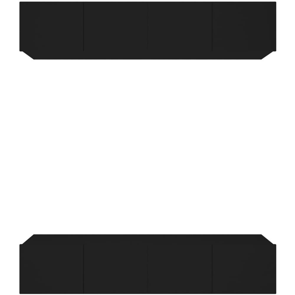 Mobili Porta Tv Neri 4 Pz 80x30x30 Cm In Legno Multistrato - Foto 2