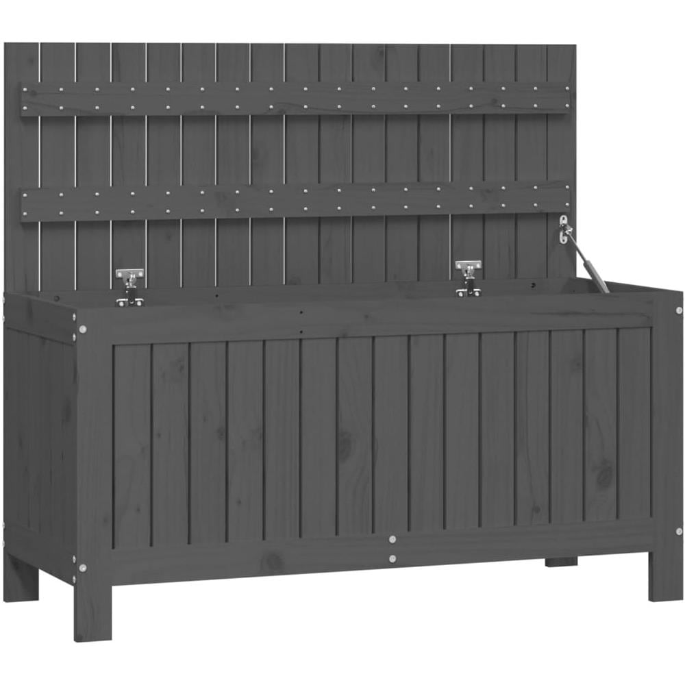 Contenitore Giardino Grigio 108x42,5x54 Cm Legno Massello Pino - Foto 1