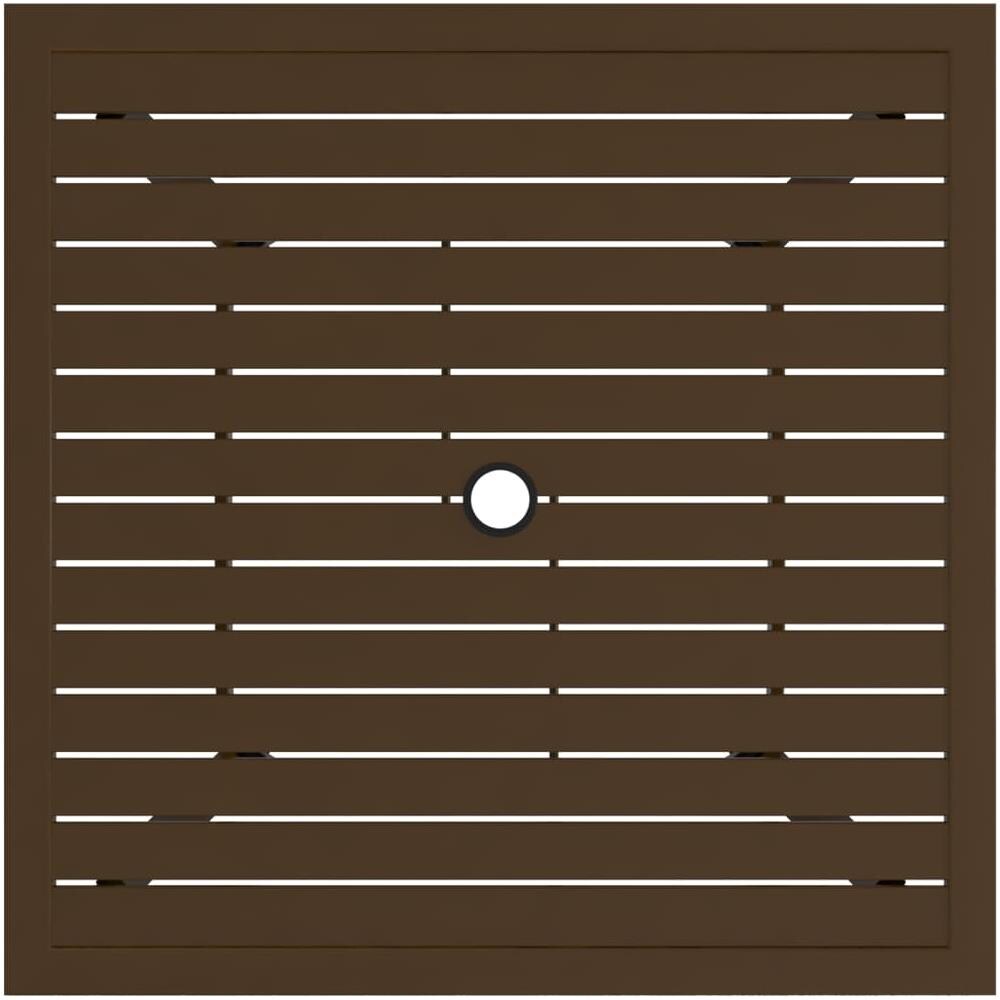 Tavolo Da Giardino Marrone 81,5x81,5x72 Cm In Acciaio - Foto 3