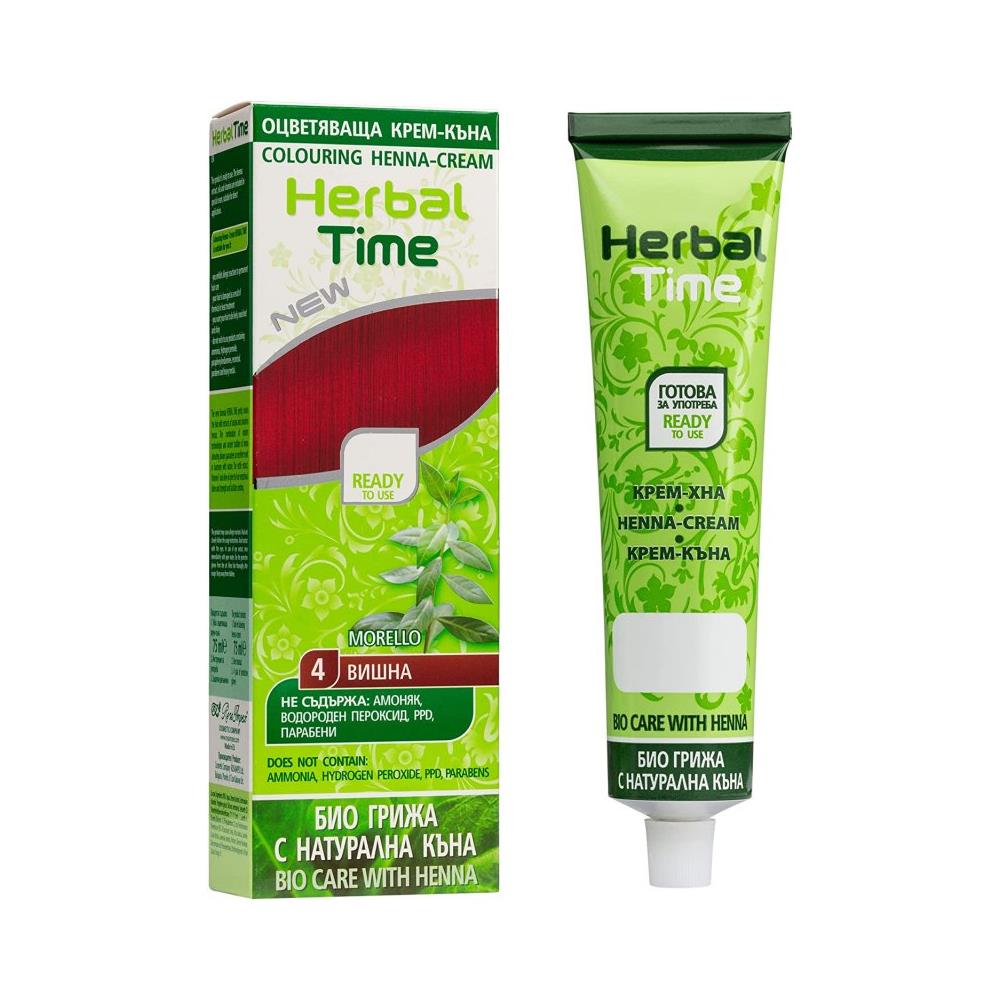 Crema-henna Colorante Nr. 4 Ciliegia ""herbal Time"" - Foto 1