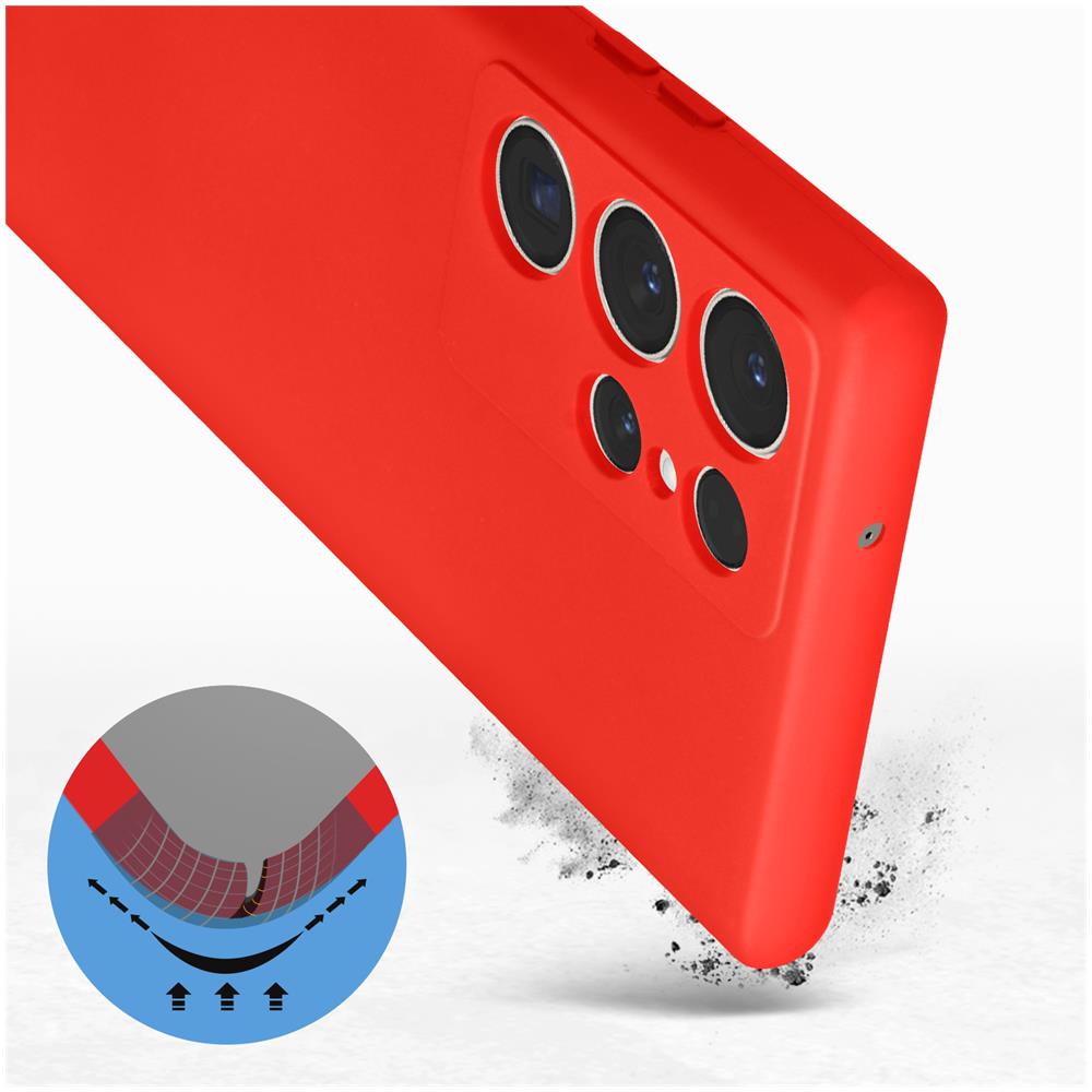 Cover Per Samsung S23 Ultra Semirigida Finitura Soft-touch Fast Cover Rossa - Foto 2