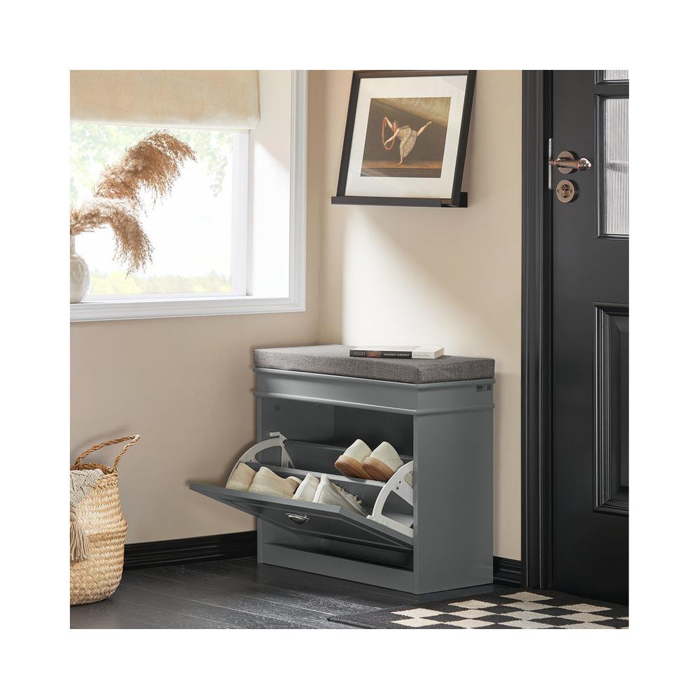 Mobili Per Scarpe Serie Scarpiere 1 Anta 1 Cuscino 60x24x51cm Grigio Fsr82-k-hg - Foto 2