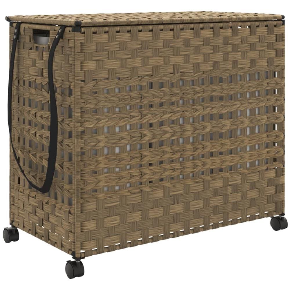 Cesto Portabiancheria Con Ruote 66x35x60 Cm Rattan - Foto 2