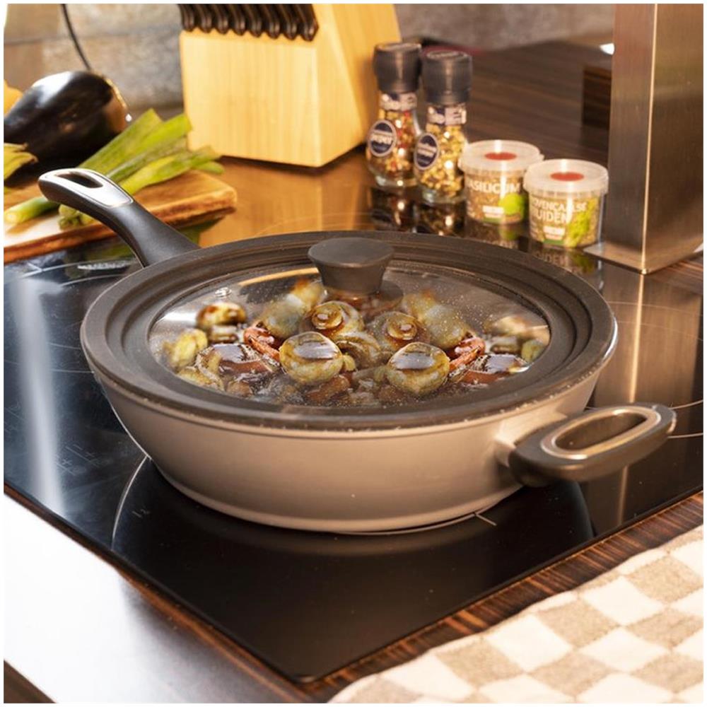 Coperchio in Vetro Universale con Bordo in Silicone per Padelle da 16/18/20 cm - Foto 4