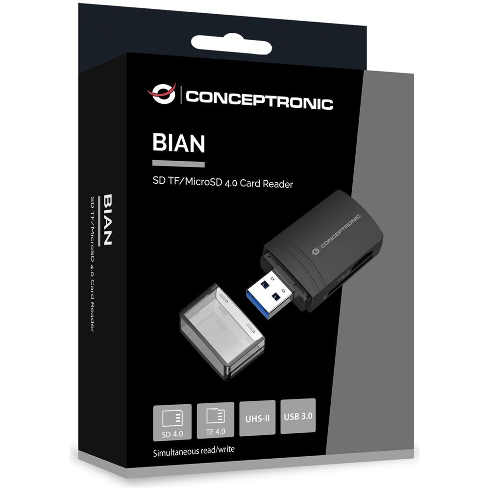 BIAN06B Lettore Di Schede USB 3.2 Gen 1 (3.1 Gen 1) Type-A Nero - Foto 6