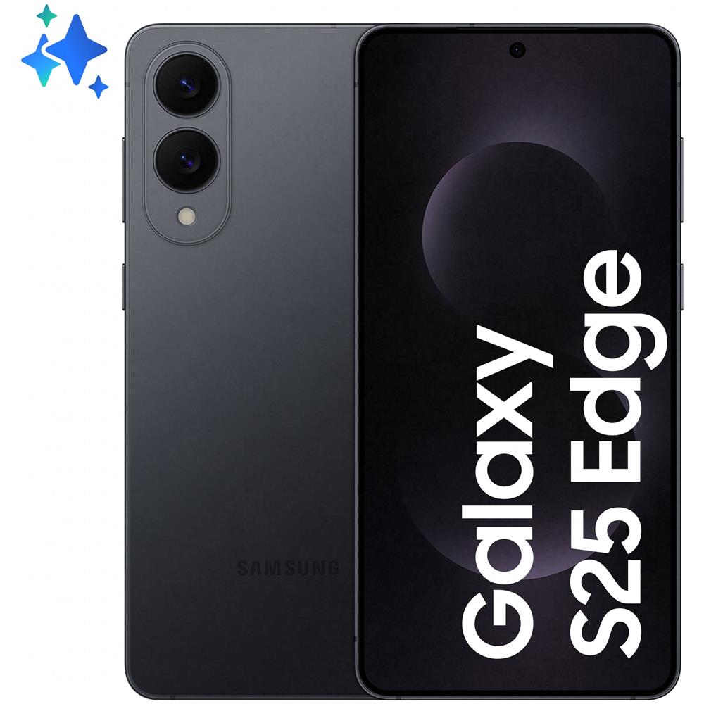 Galaxy S25 Edge 5G Smartphone AI 512GB 12GB Ram Display 6.7'' QHD+ Dynamic AMOLED 2X Main Camera 200MP DualSim: NanoSIM+eSIM USB Type-C Android 15 Snapdragon 8 Elite 3900mAh Titanium Jetblack - Foto 1