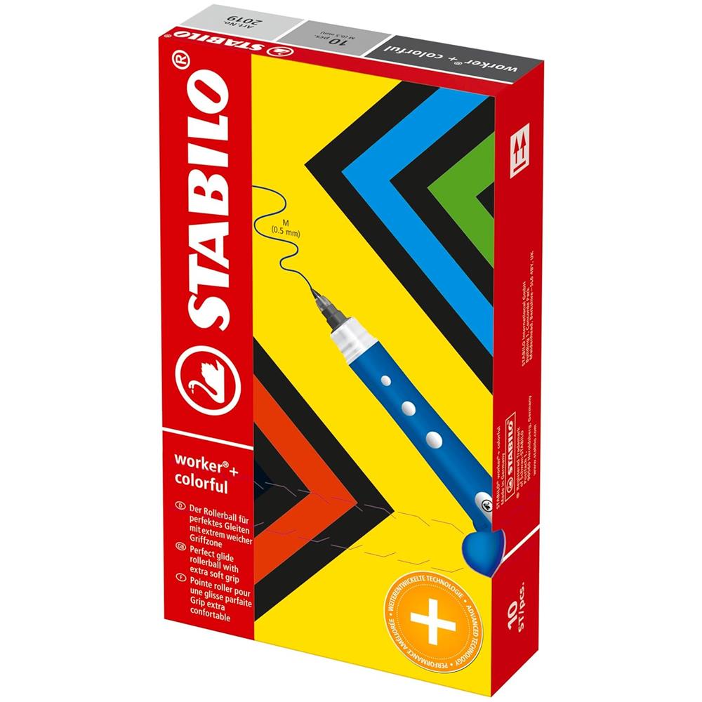 worker+ colorful - Penna Roller - Tratto 0,5 mm - Confezione da 10 - Verde - Foto 8