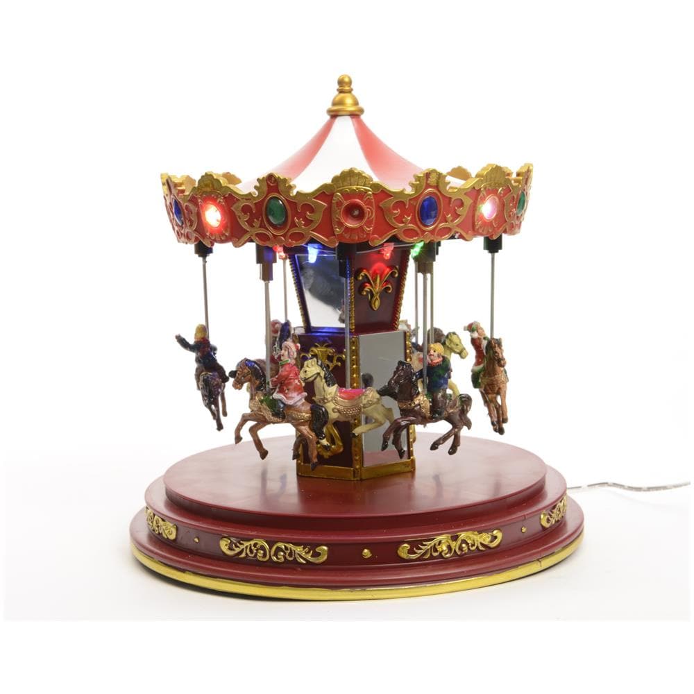 Giostra Lunapark Con Movimenti E Luci Presepe Nordico Natale - Foto 1