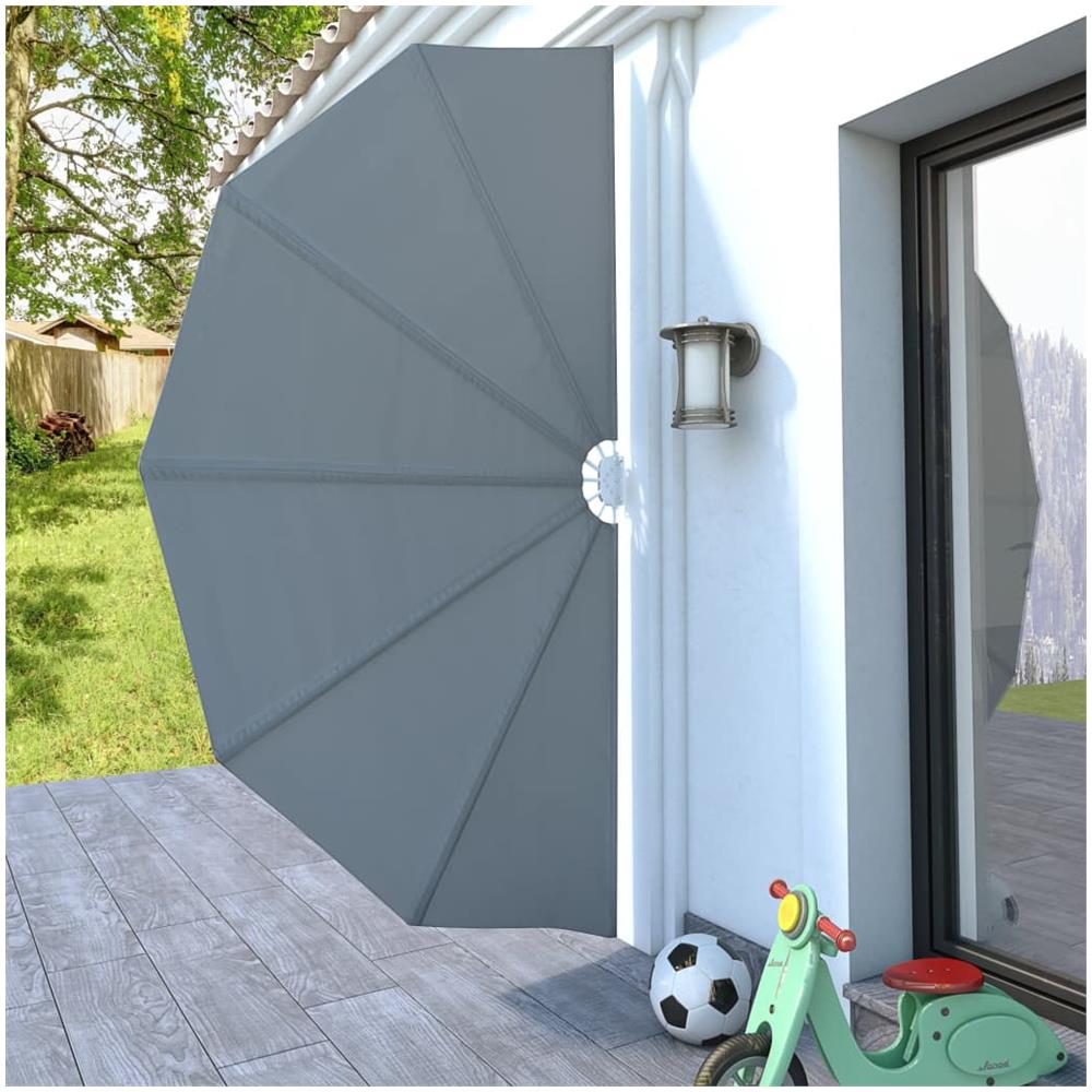Tenda Laterale per Terrazza Pieghevole Grigio 160 cm - Foto 2