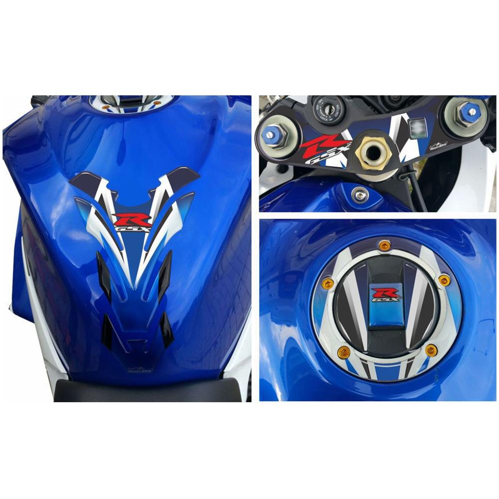 Adesivi 3d Protezioni Serbatoio E Sterzo Compatibili Con Gsxr 600 E 750 2006-15 - Foto 2