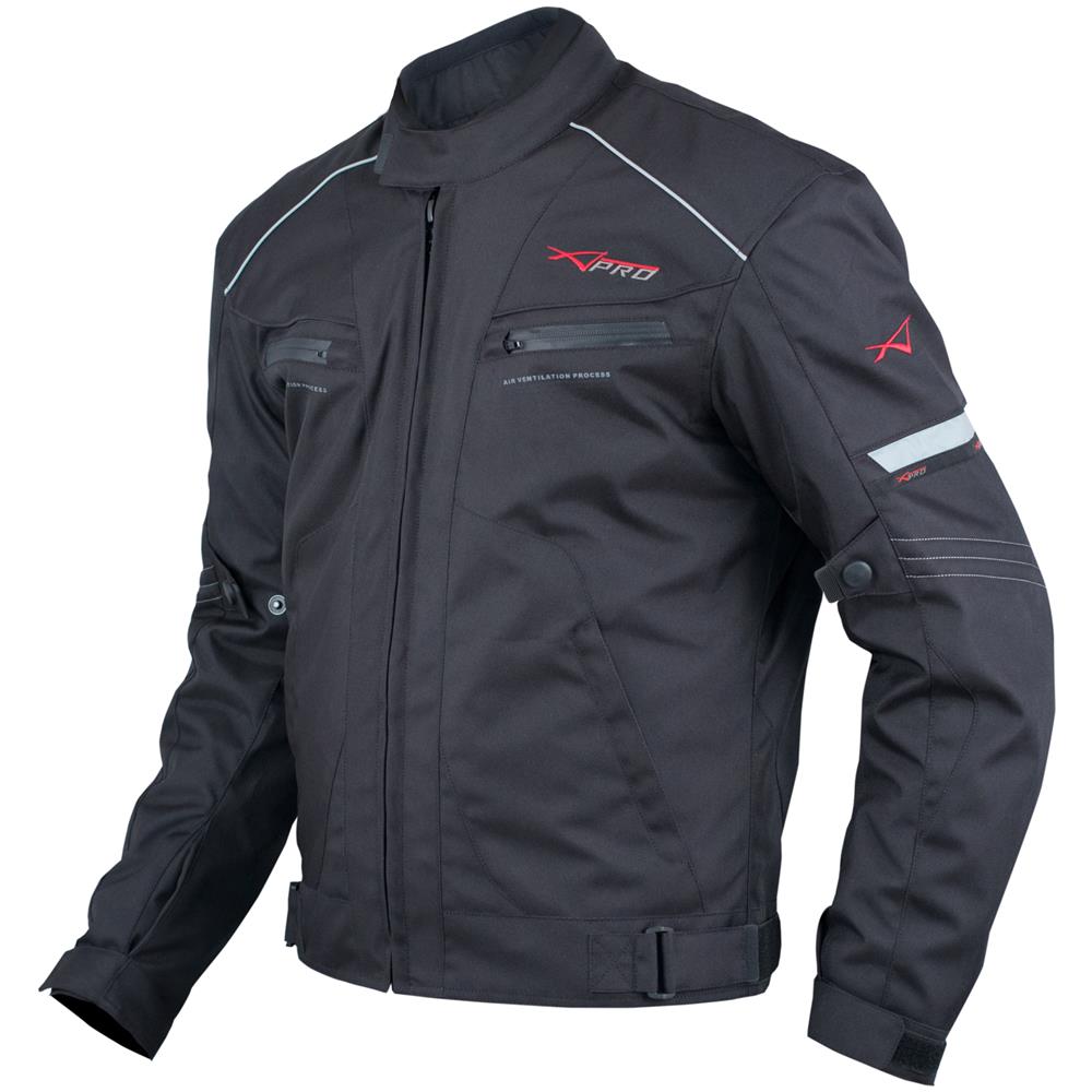 Giacca Moto Sport Tessuto Protezioni Ce Impermeabile Ventilata Nero S - Foto 5
