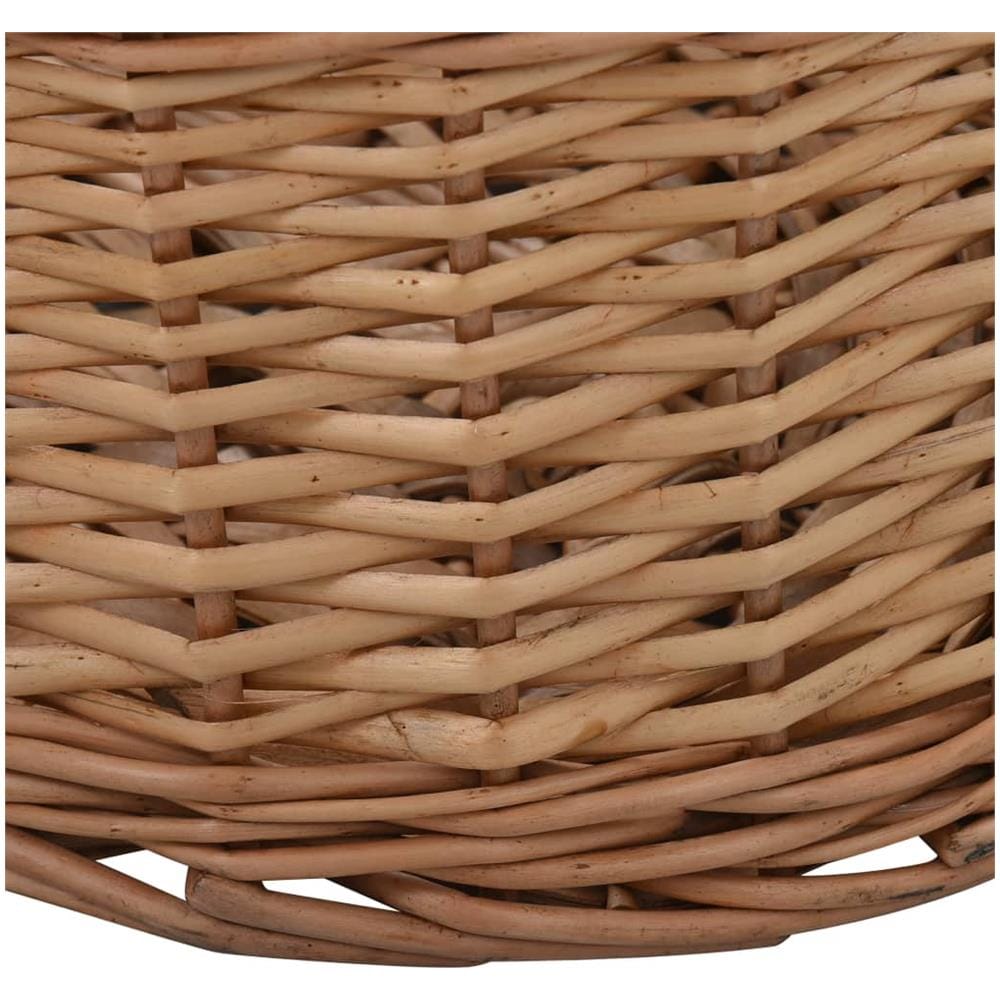 Cesta Per Legna Con Maniglie 88x57x34cm Salice Naturale - Foto 7