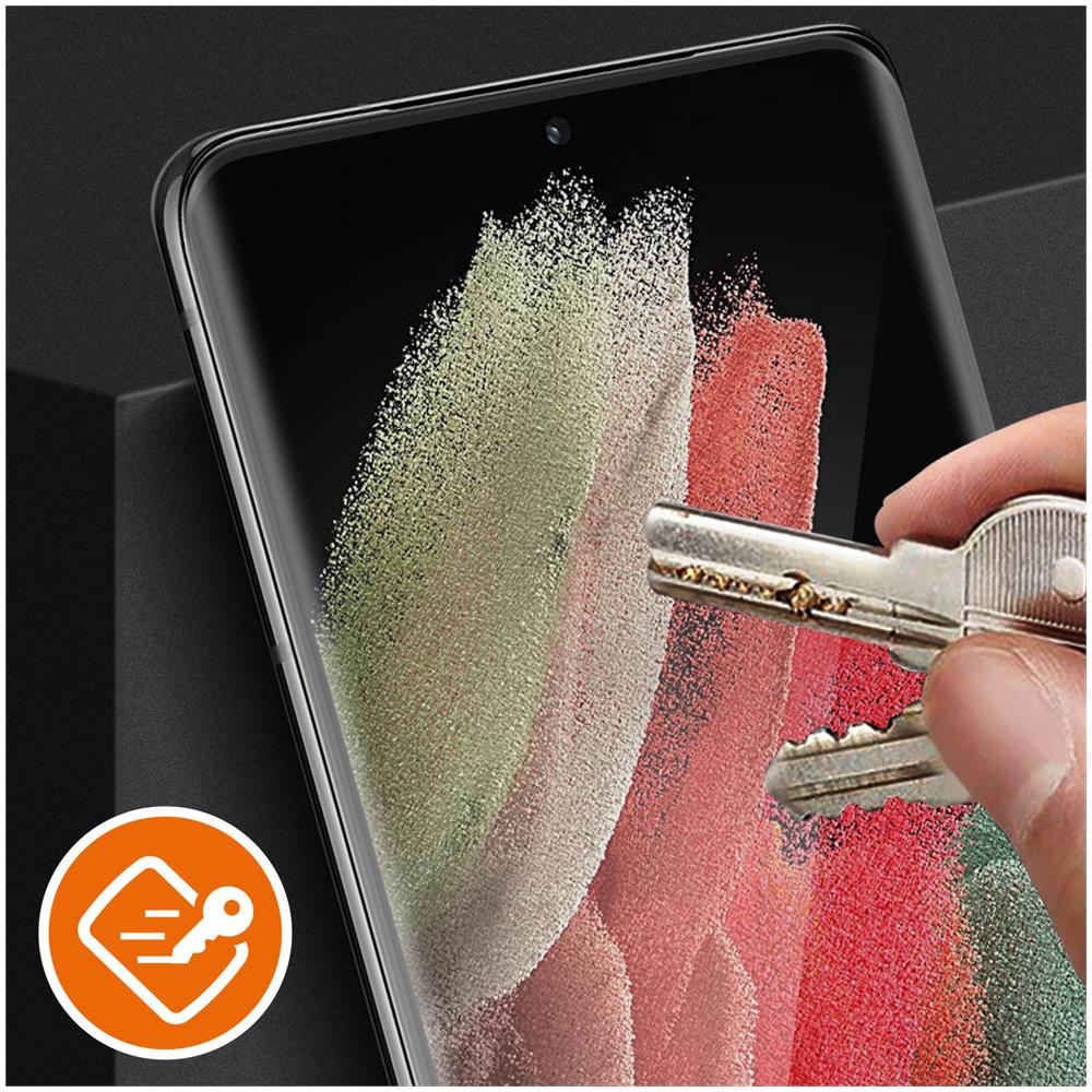 Pellicola Samsung Galaxy S21 Ultra Vetro Temperato 3d Effect - Bordi Neri - Foto 2