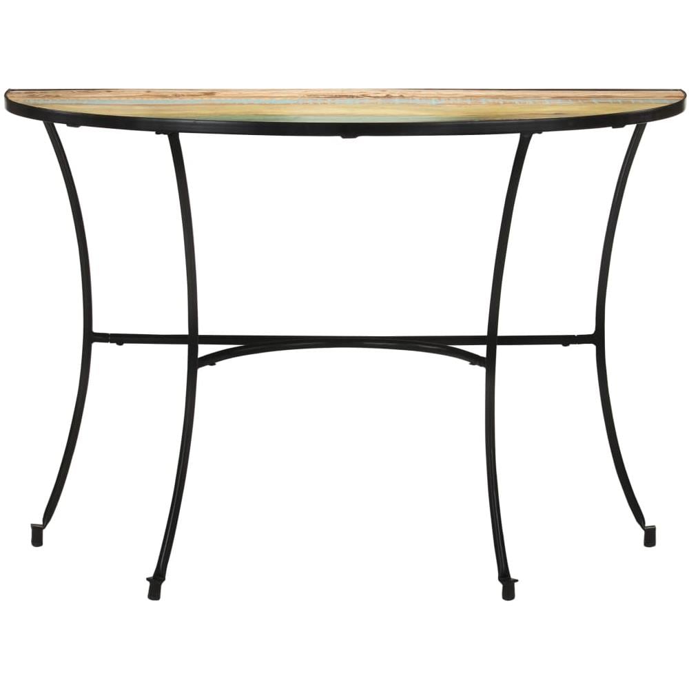 Tavolino Laterale 110x40x77 Cm In Legno Massello Di Recupero - Foto 2