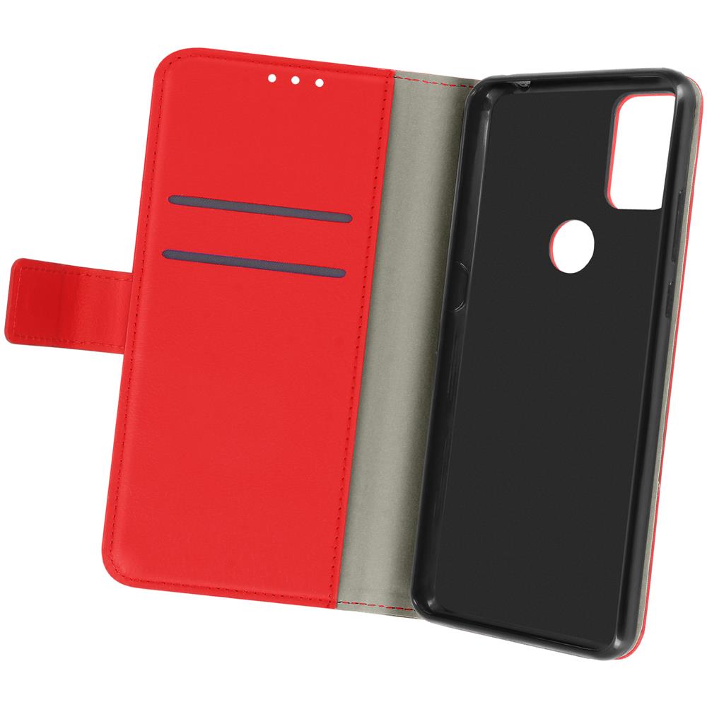 Custodia Alcatel 3x 2020 Portacarte Supporto Video Chiusura Magnetica Rossa - Foto 1