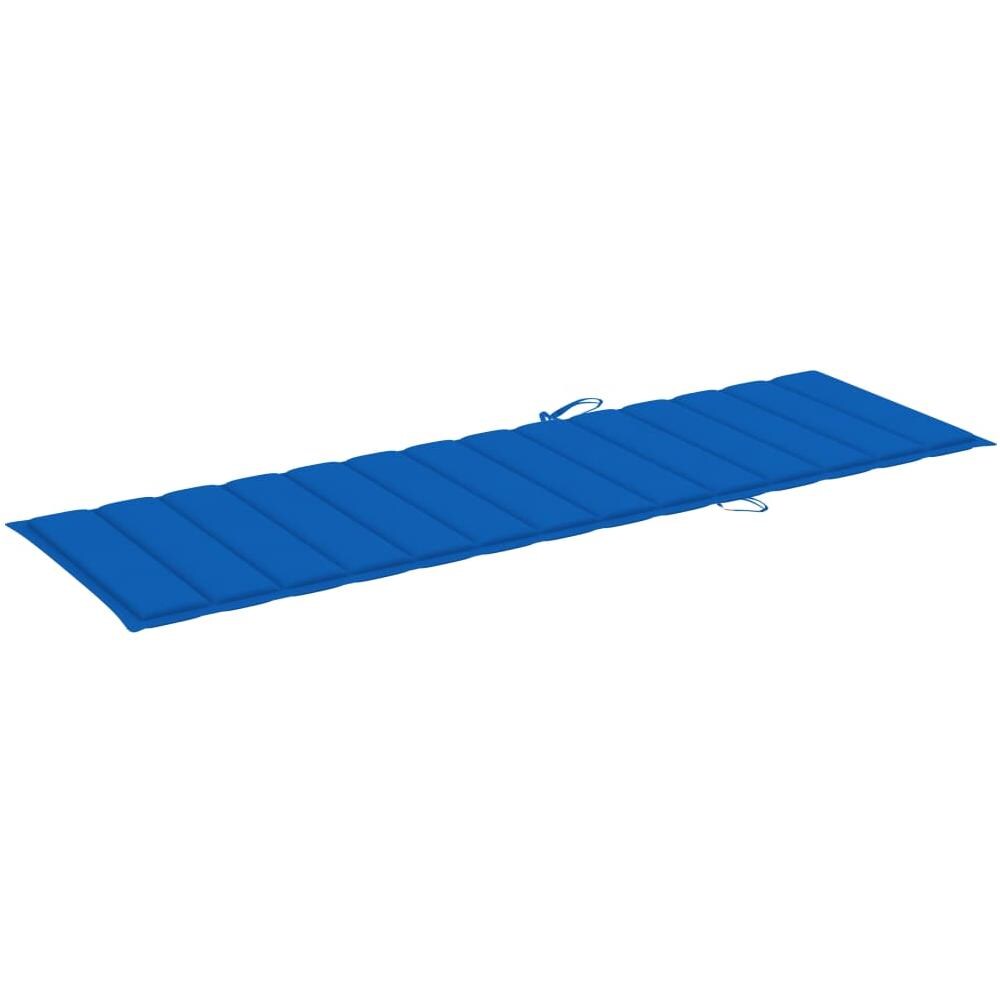 Cuscino per Lettino Prendisole Blu Reale 200x60x4 cm in Tessuto - Foto 2