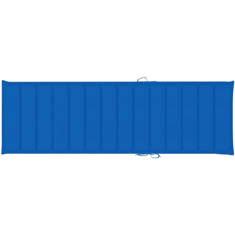 Cuscino per Lettino Prendisole Blu Reale 200x60x4 cm in Tessuto - Foto 3