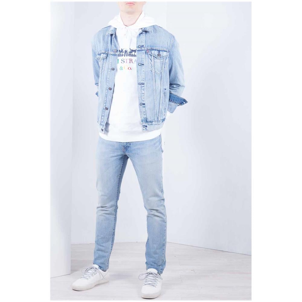 Giubbotto Trucker In Denim Stone Wash Chiaro - Foto 1