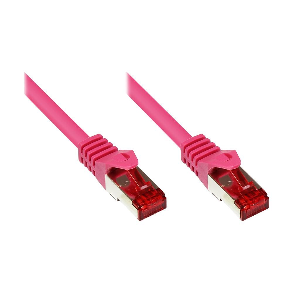 CAT6 S / FTP 25 m, Cat6, S / FTP (S-STP) , RJ-45, RJ-45, Maschio / maschio, Magenta - Foto 1