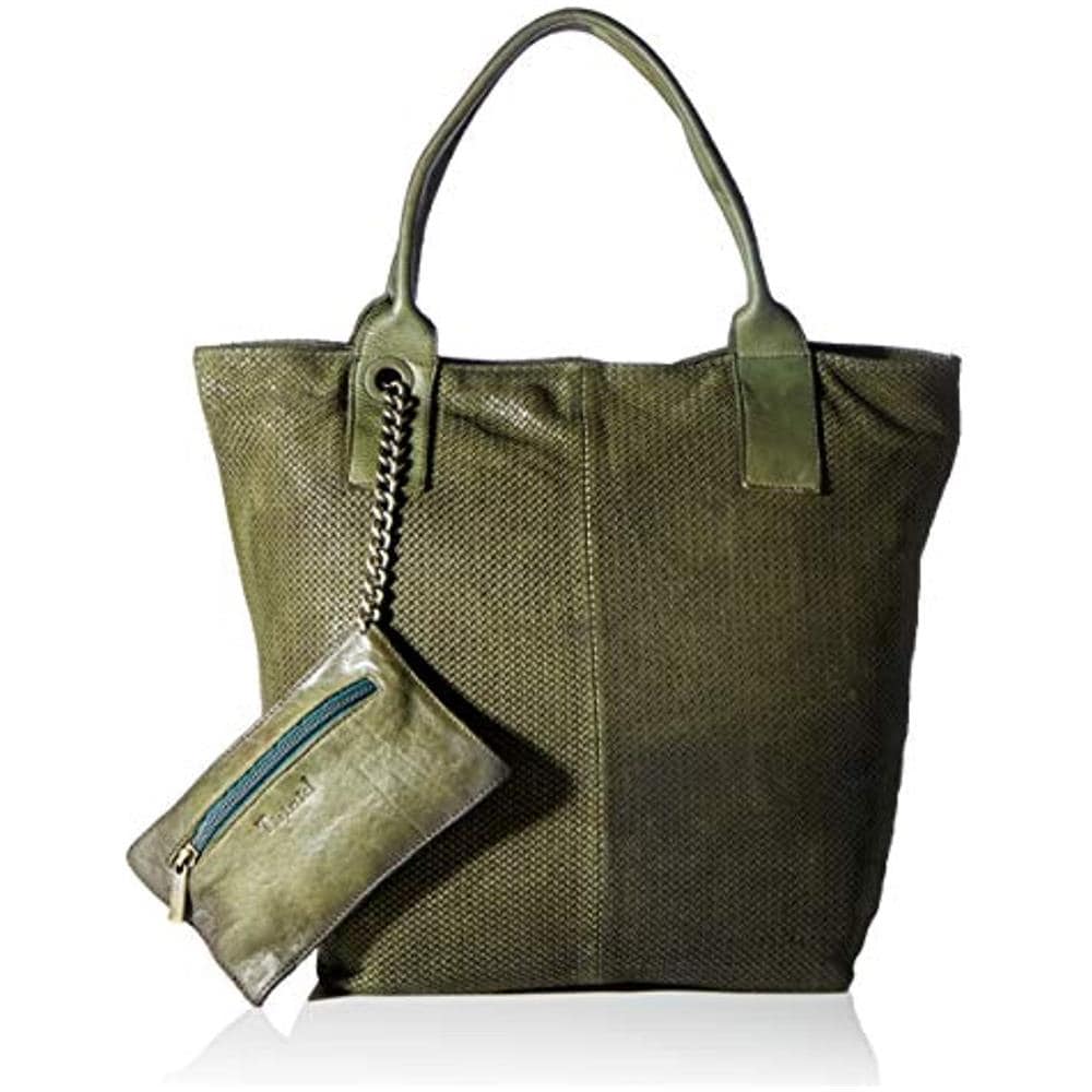 Borsone Da Donna In Pelle 3-000383 Shopper, Taglia Unica, Verde (7000 Oliva.), Taglia Unica - Foto 1