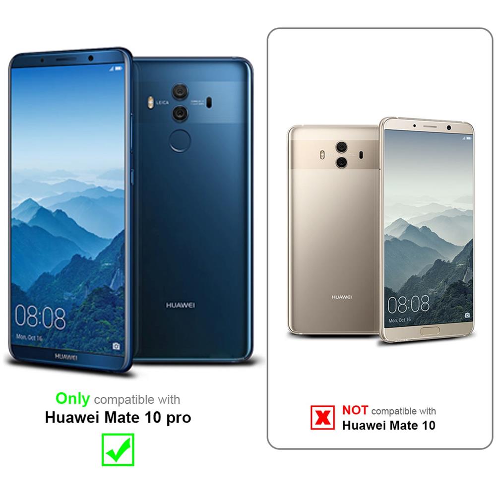 Custodia Compatibile Con Huawei Mate 10 Pro In Blu - Nero - Coperchio Protettivo Bicolore In Vetro Temperato E Silicone Tpu - Foto 2