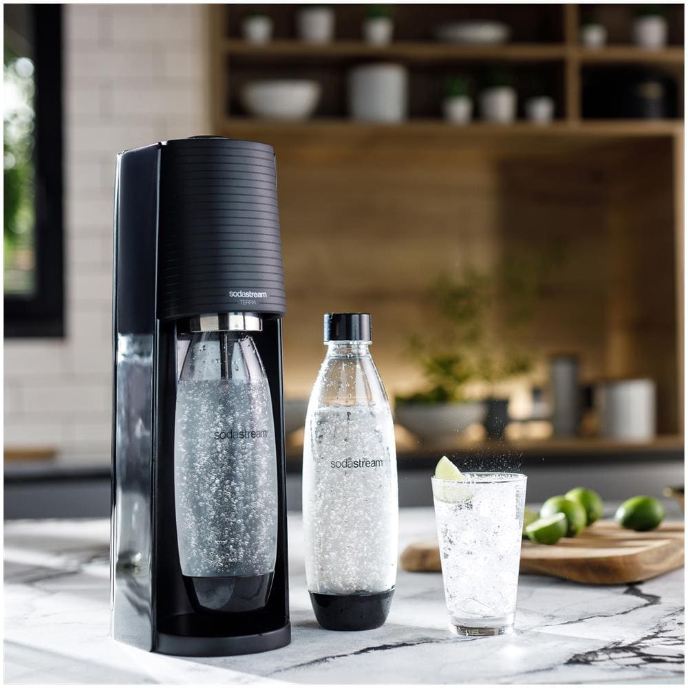 Gasatore Terra per Acqua Frizzante con CO2 e Bottiglia Capacità 1 Litro Colore Nero - Foto 2