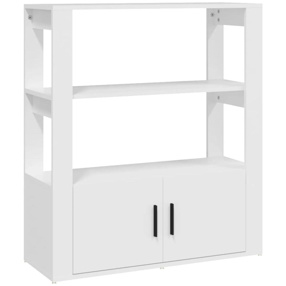 Credenza Bianca 80x30x90 Cm In Legno Multistrato - Foto 2