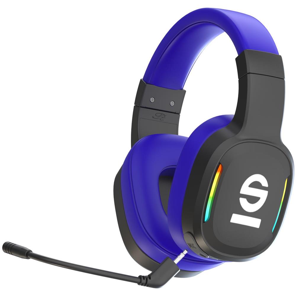 Cuffie Sparco Wlheadph Pro con Microfono Connessione Wireless Colore Nero/Blu - Foto 1