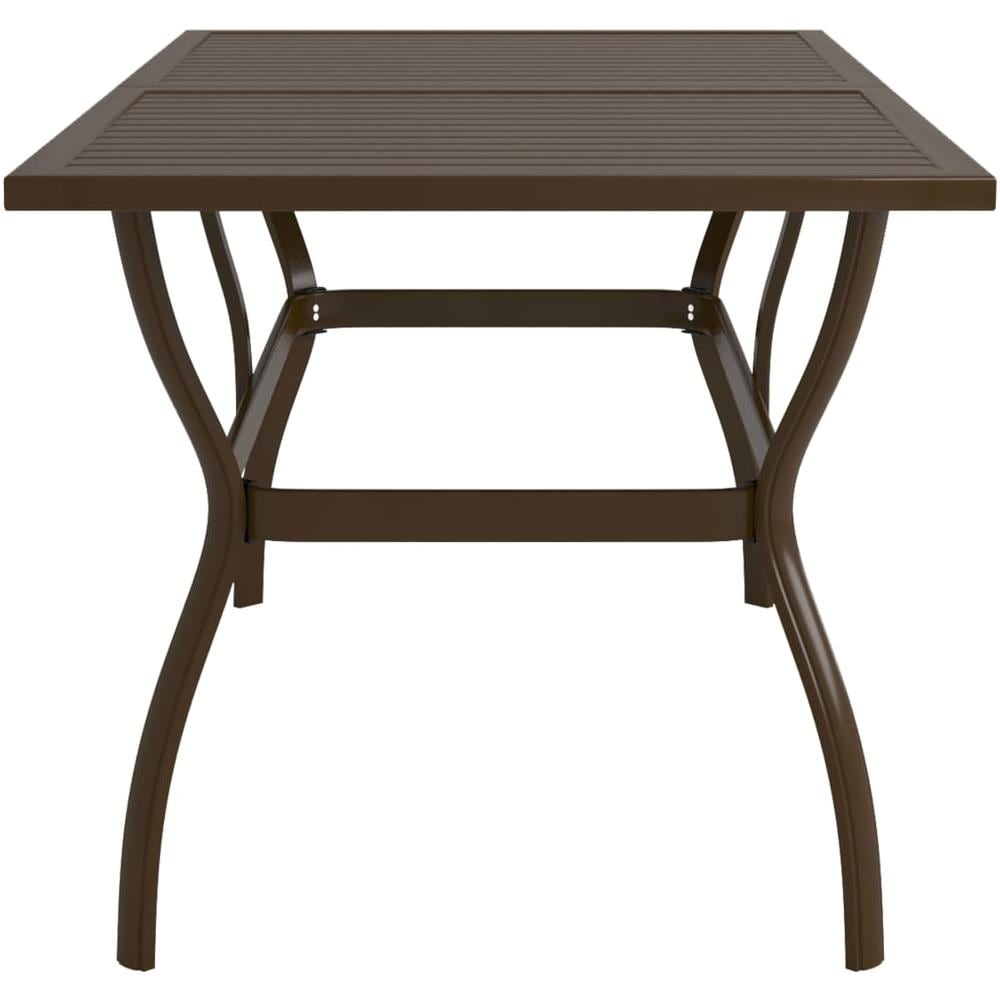 Tavolo Da Giardino Marrone 140x80x72 Cm In Acciaio - Foto 3