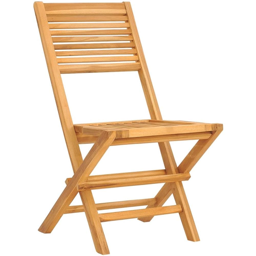 Sedie Da Giardino Pieghevoli 4pz 47x62x90cm Legno Massello Teak - Foto 3