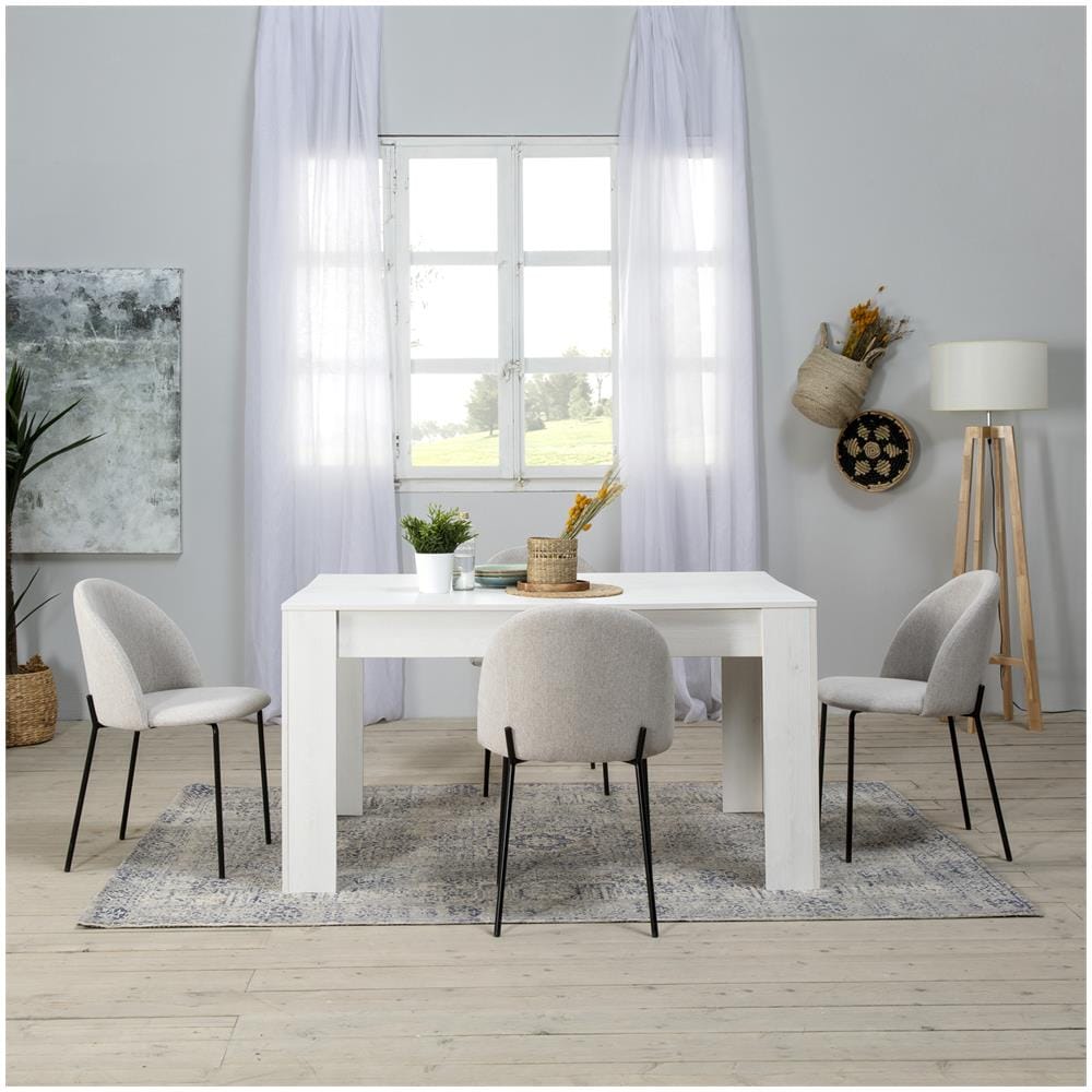 Set Di 2 Sedie Da Pranzo Kenia Imbottite Beige, 43 X 47 X 78,5 Cm - Foto 2