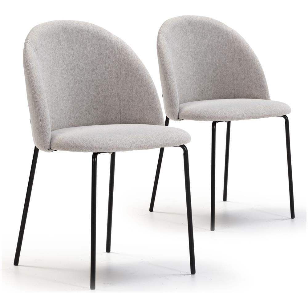Set Di 2 Sedie Da Pranzo Kenia Imbottite Beige, 43 X 47 X 78,5 Cm - Foto 1