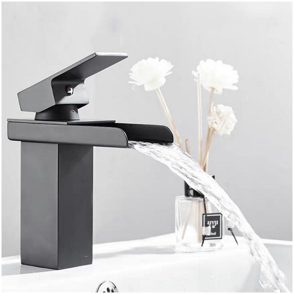 Rubinetto per lavabo da bagno, Blackswan, Cascada tipo M32, modello nero opaco, misura 17 cm - Foto 2
