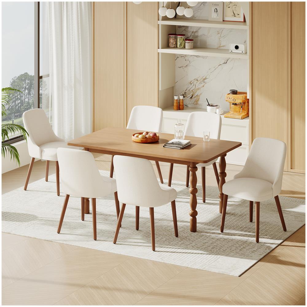 Sedie Da Pranzo Set Da 2 Con Schienale Alto - Stile Vintage Chic, Seduta Confortevole, Ideali Per Cucina E Sala Da Pranzo, Beige - Foto 8