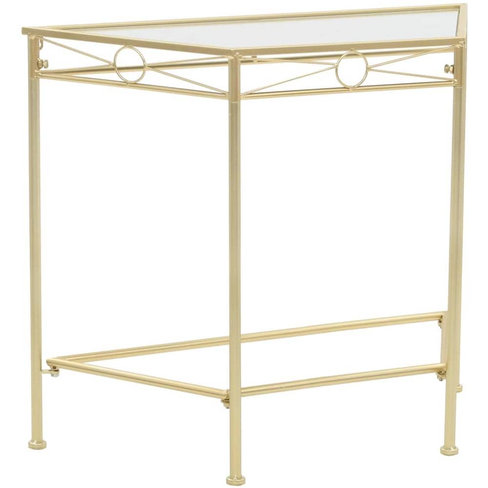 Tavolino Vintage In Metallo 87x34x73 Cm Oro - Foto 1