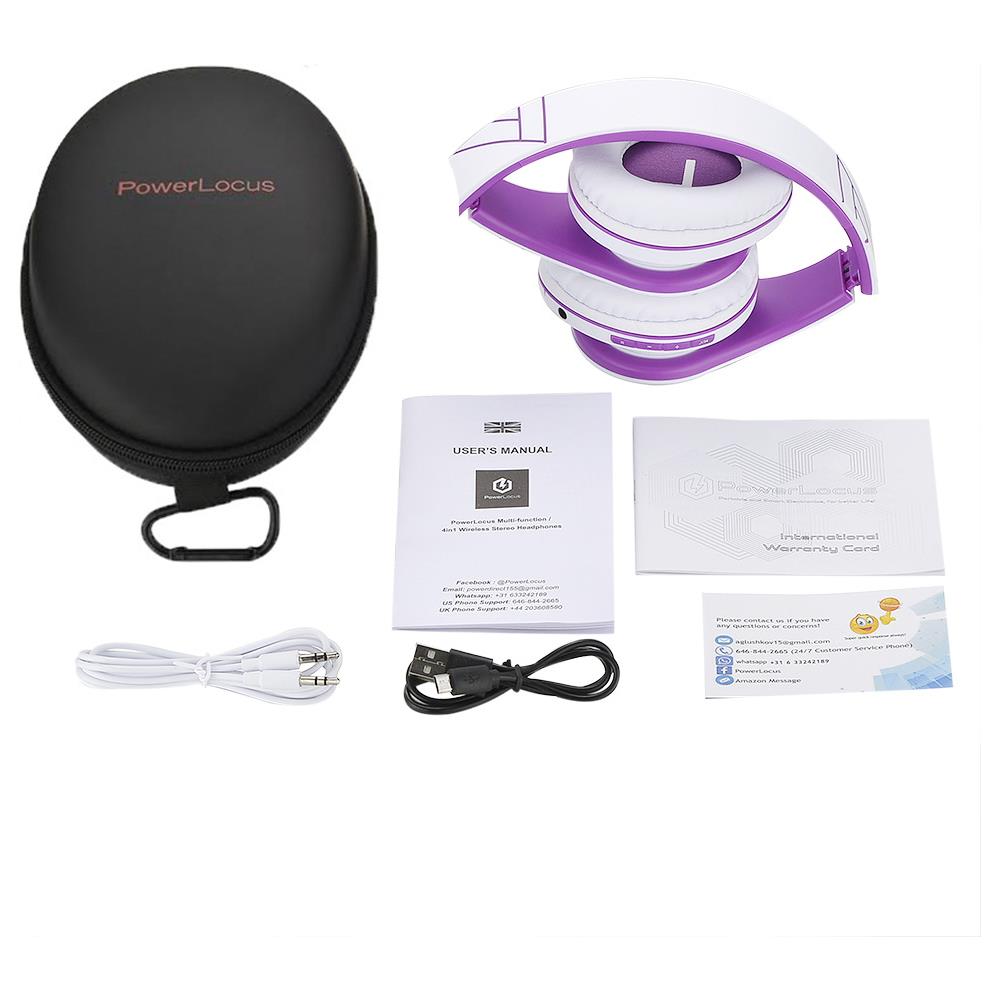 P2 Cuffie Bluetooth, Bianco / viola - Foto 4