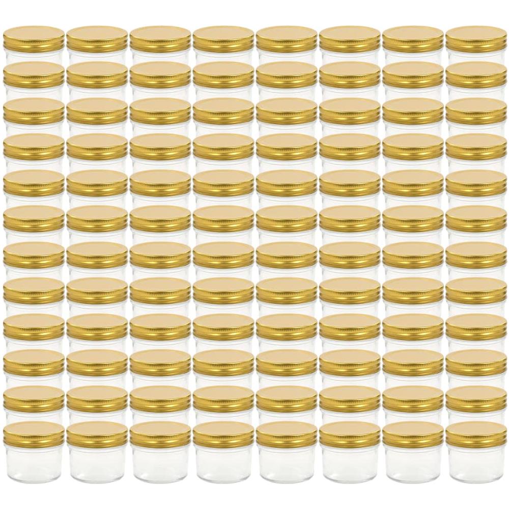 Vasi Per Marmellata In Vetro Coperchio Oro 96 Pz 110 Ml - Foto 2