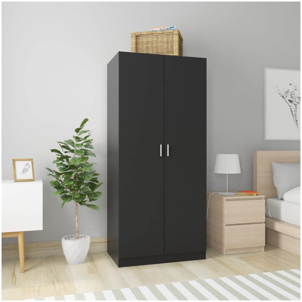 Armadio Nero 80x52x180 cm in Legno Multistrato - Foto 1