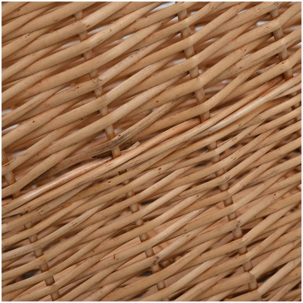 Cesta Per Legna Con Maniglie 78x54x34cm Salice Naturale - Foto 2