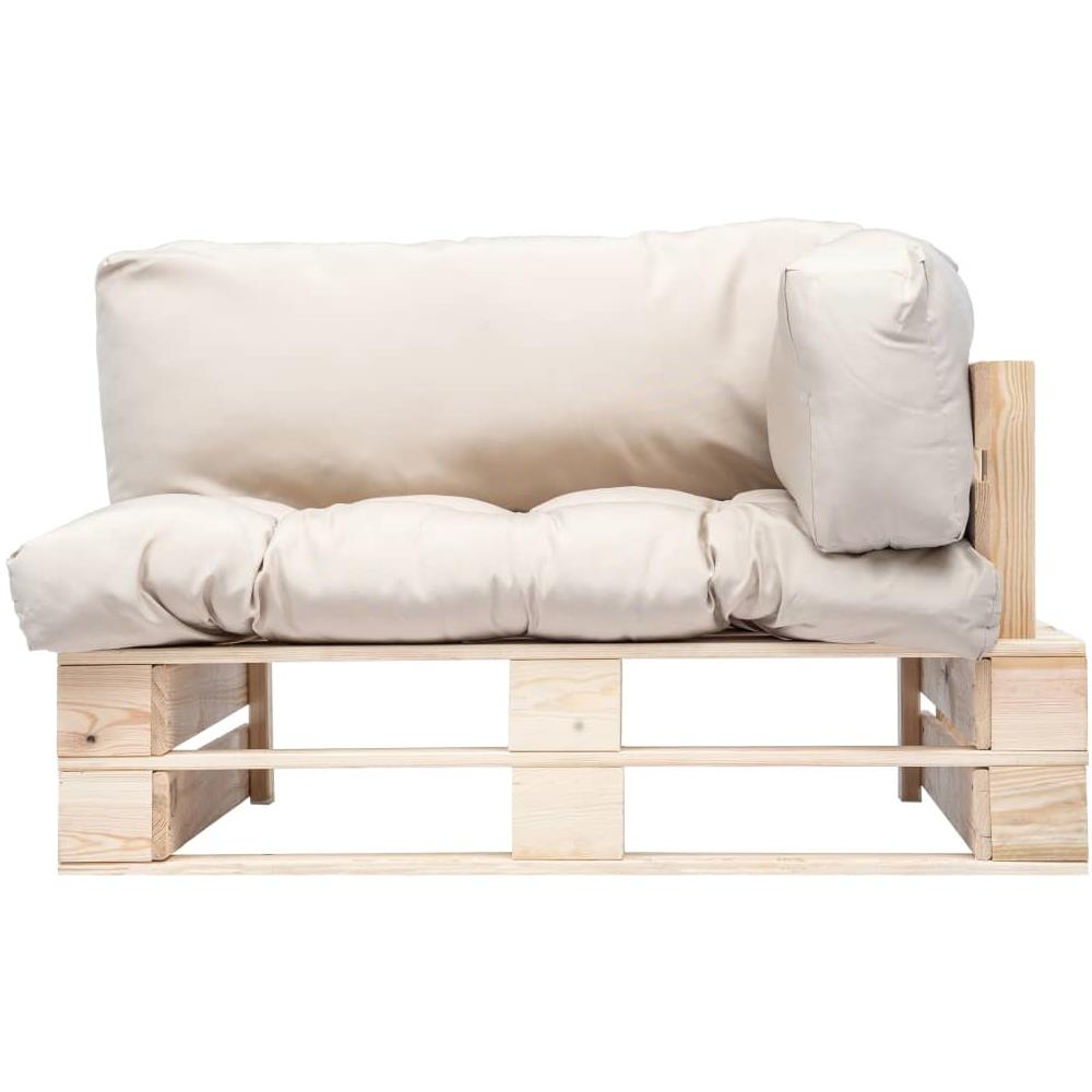 Divano Da Giardino A Pallet E Cuscini Sabbia E Legno Di Pino - Foto 2