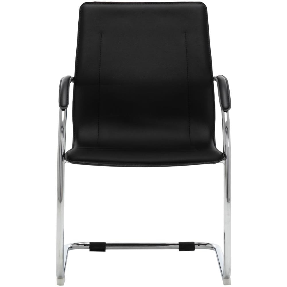 Sedia da Ufficio a Sbalzo Nera in Similpelle - Foto 6