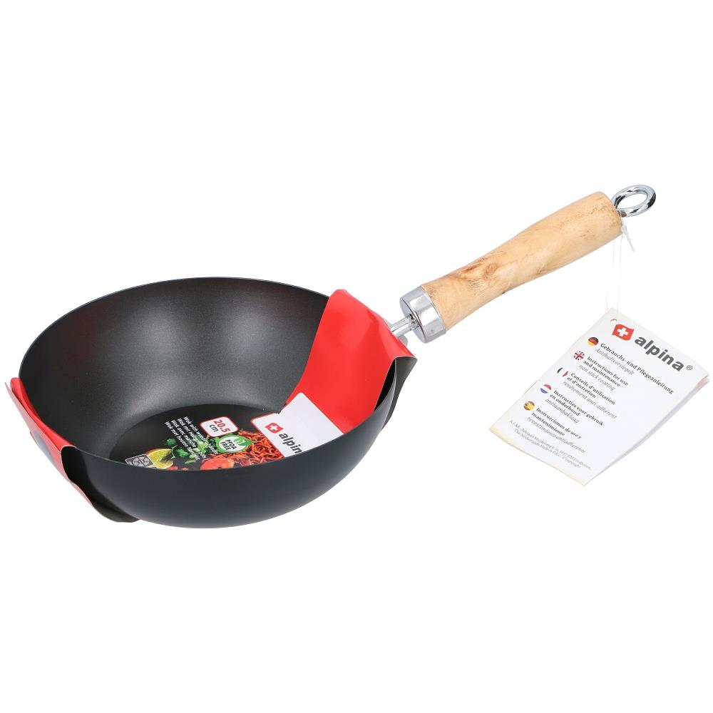 Padella Wok Cucina Induzione / Standard 20cm Con Manico In Legno - Foto 1