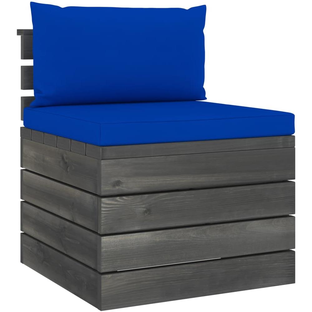 Set Divani da Giardino su Pallet 2 pz con Cuscini Massello Pino - Foto 2