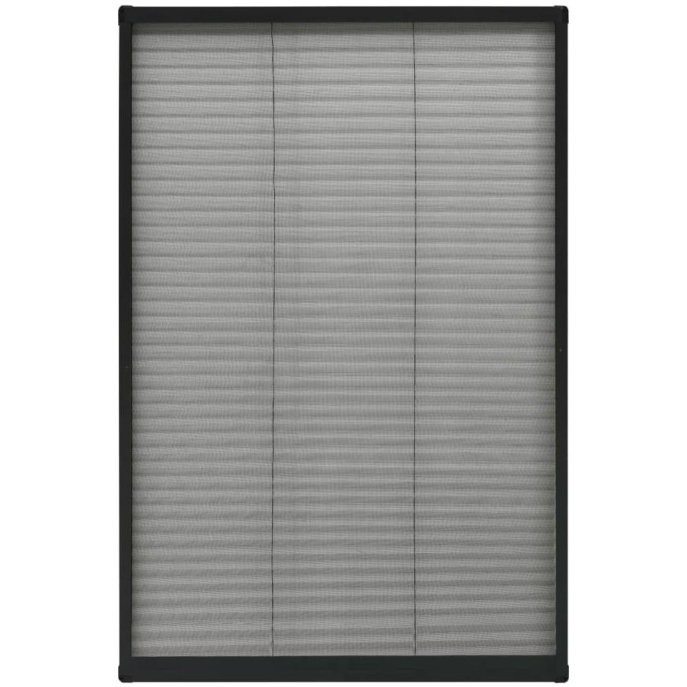 Zanzariera Plissettata Finestre Alluminio Antracite 120x120 cm - Foto 1