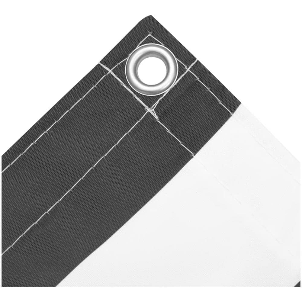 Paravento Balcone Antracite e Bianco 120x400 cm Tessuto Oxford - Foto 3