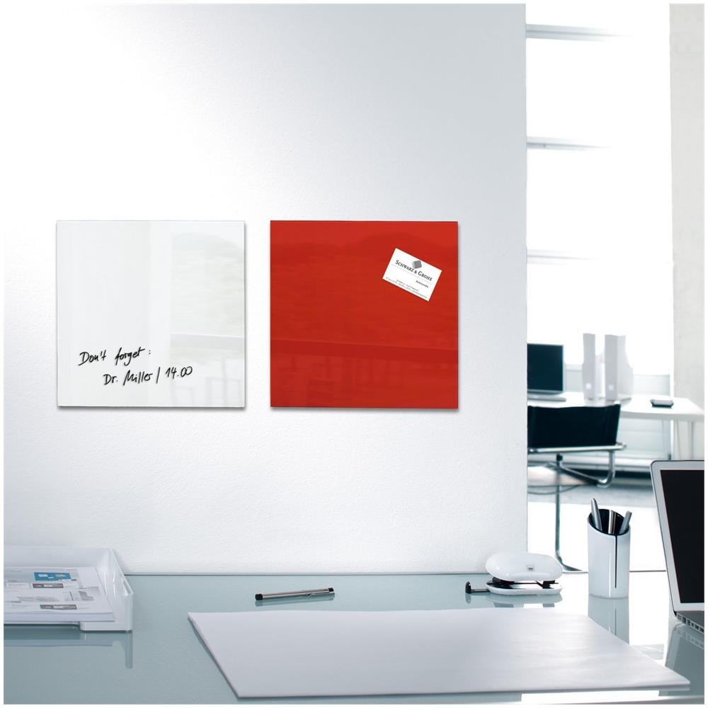 GL158 Vetro 300 x 300mm Bianco bacheca magnetiche e accessori - Foto 7