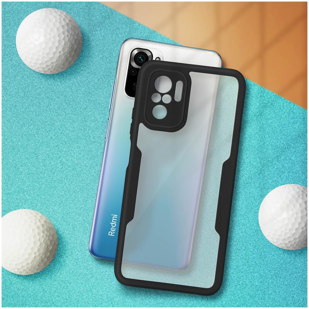Cover Xiaomi Note 10 E Note 10s Retro Plexiglass Fronte Polimero Bordo Nero - Foto 2