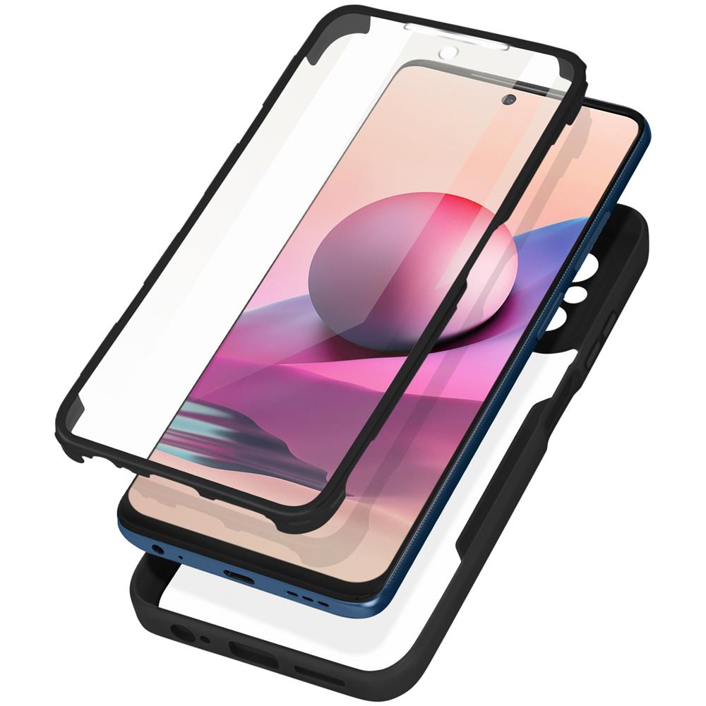 Cover Xiaomi Note 10 E Note 10s Retro Plexiglass Fronte Polimero Bordo Nero - Foto 1