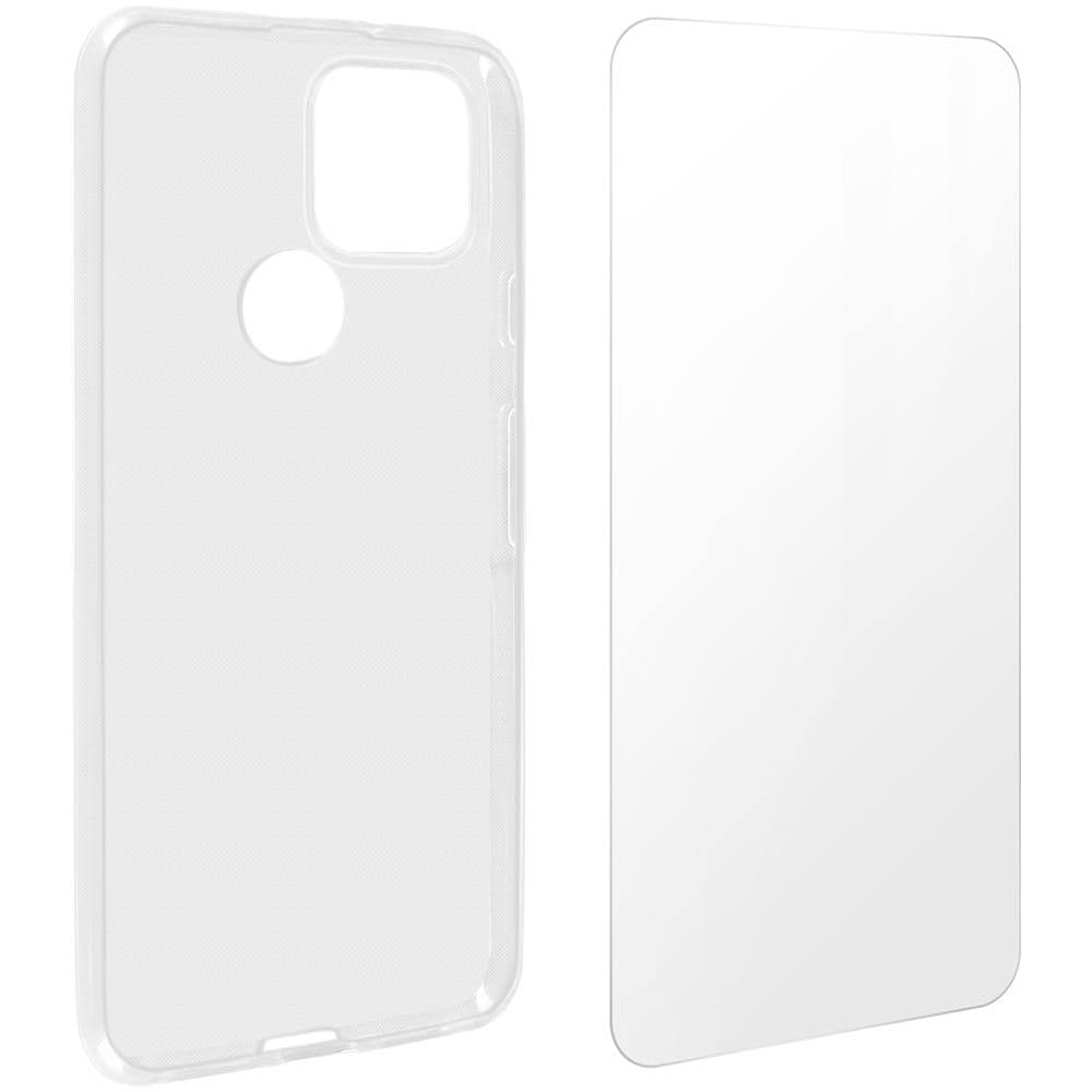 Cover Silicone Google Pixel 5 + Vetro Temperato Trasparente - Foto 1